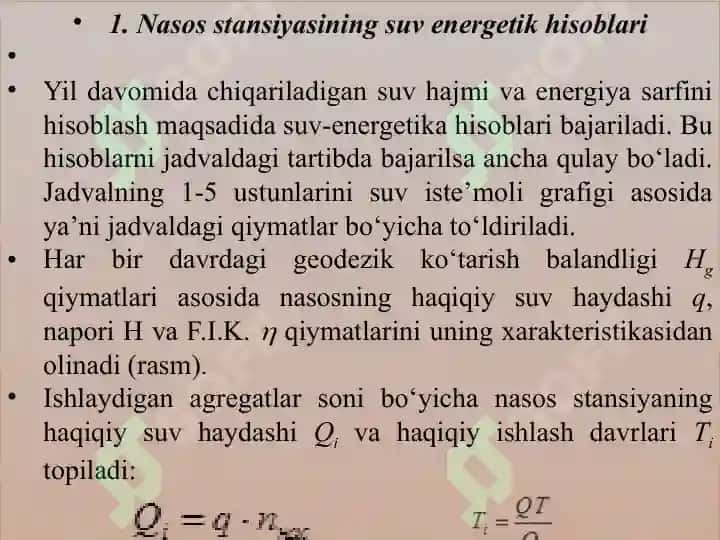Nasosstansiyalarini rekonstruksiya qilishni texnik iqtisodiy asoslash 2