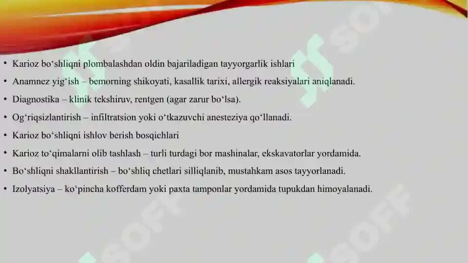 Karioz bo'shliqni kompozitsion plomba ashyosi bilan plombalash 3