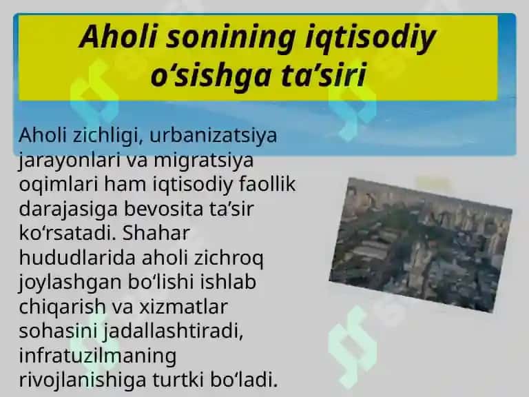 Aholi sonining iqtisodiy o‘sishga ta’siri 6