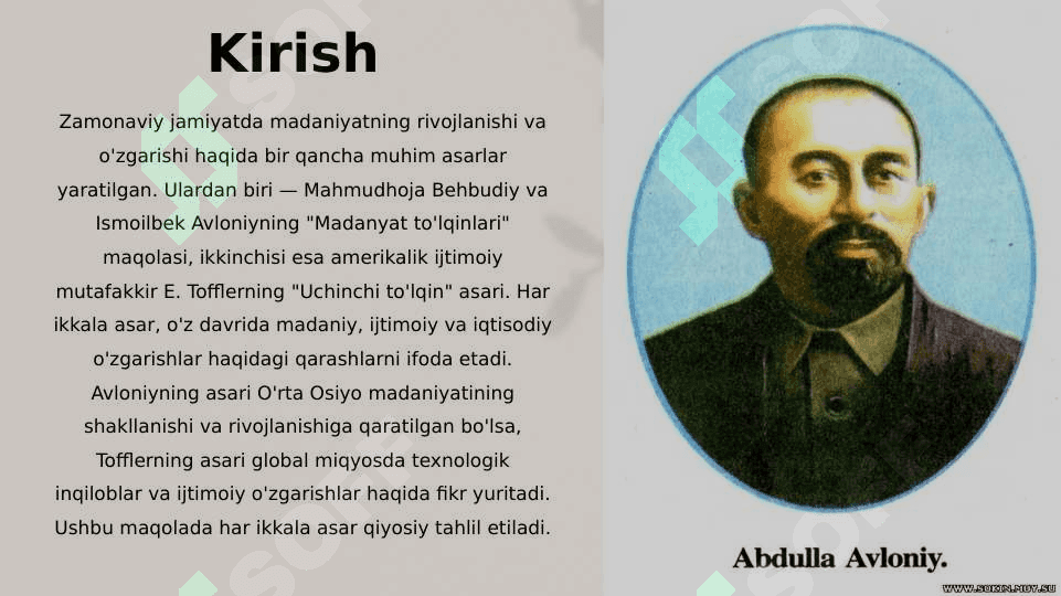 Avloniyning “Madanyat To’lqinlari” Maqolasi va E. Tofflerning “Uchinchi To’lqin” Asarini Qiyosiy Tahlil Etish 2