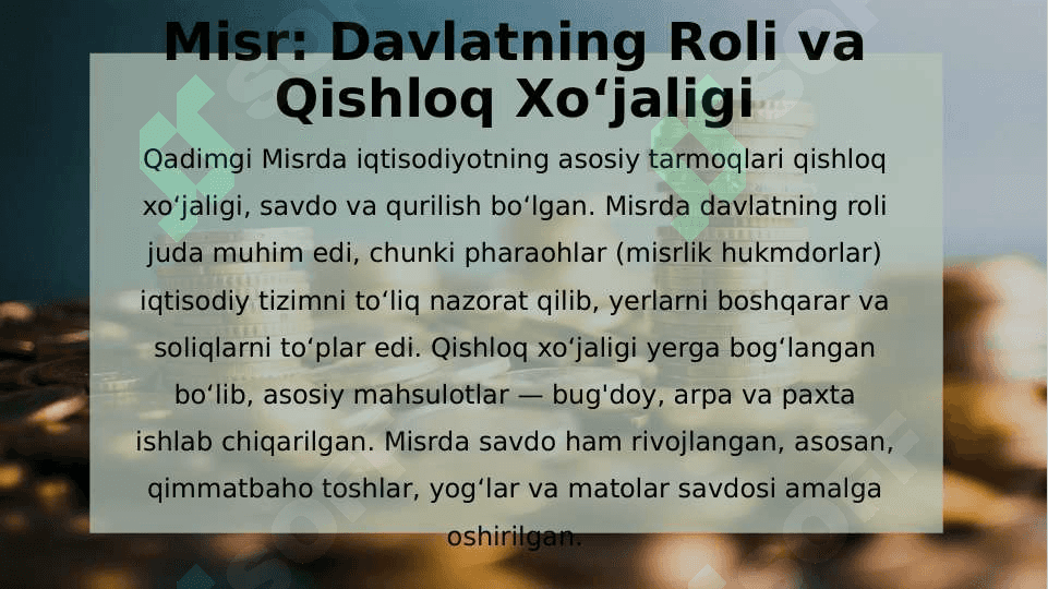 Qadimgi Dunyo Iqtisodiy G'oyalari 4