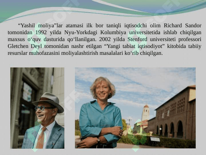 “Yashil iqtisodiyot”ga o‘tish jarayonini moliyalashtirish pptx 5