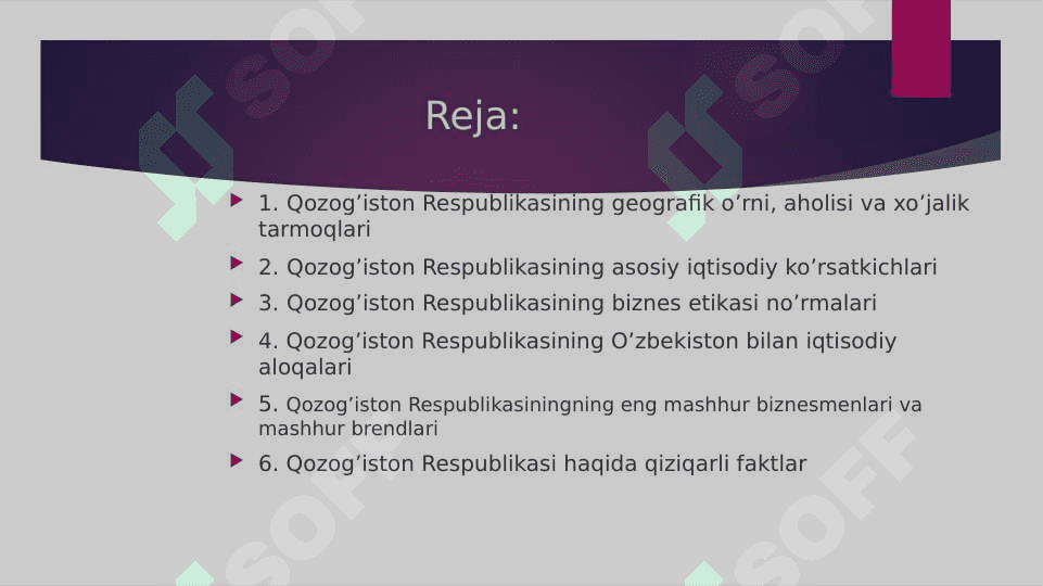 Qozog’iston Respublikasida iqtisodiyot va biznes etika pptx 2