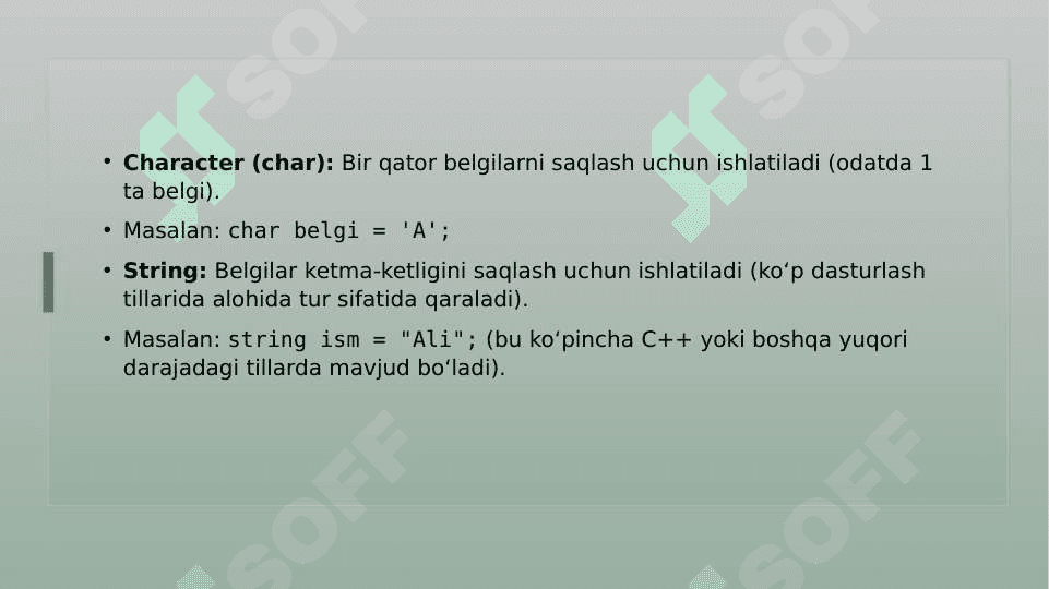 Imperativ dasturlashda asosiy amaliyotlar 7