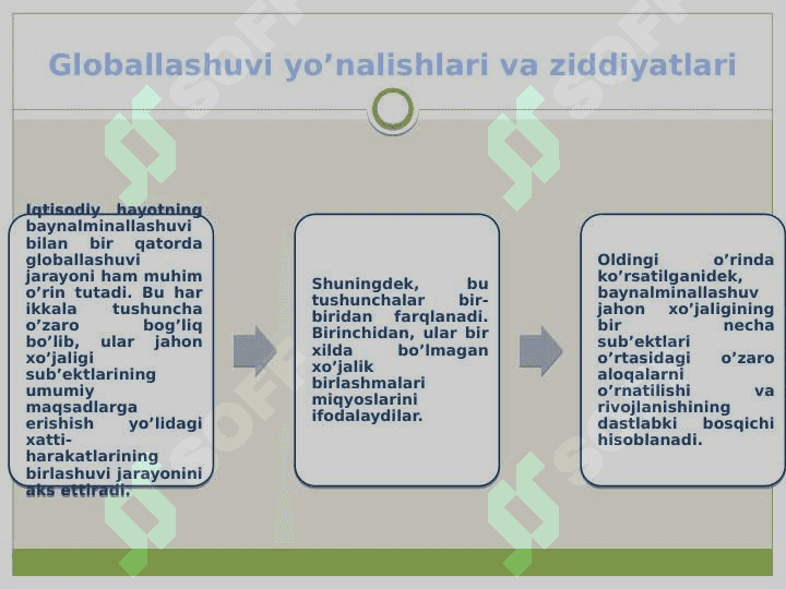 Globallashuv jarayoni, uning asosiy yo’nalishlari va oqibatlari 2