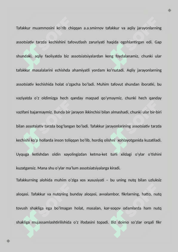 Tafakkur. Uning xususiyatlari, shakllari va turlari 4