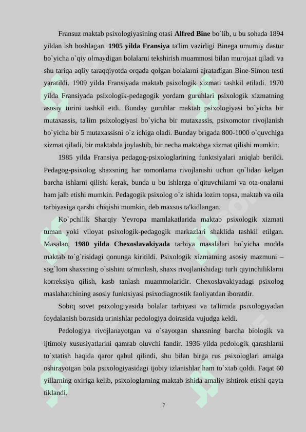OʻQUVCHILAR BILAN PSIXOKORREKSION YOʻNALISHIDA FAOLIYAT OLIB BORISH TARTIBI 7