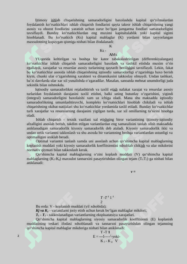 SANOAT ISHLAB CHIQARISHINING IQTISODIY VA IJTIMOIY  SAMARADORLIGI 4