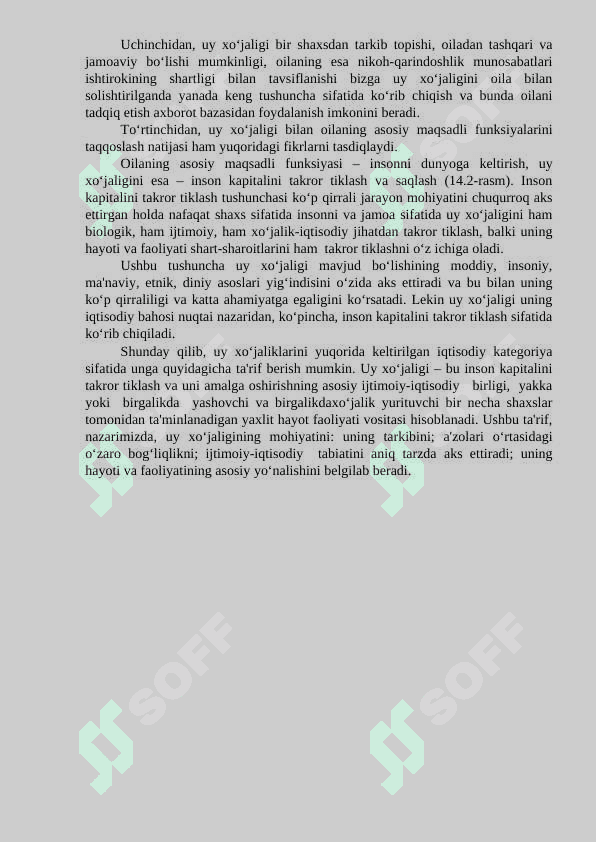 UY XO‘JALIGI FAOLIYaTI VA RIVOJLANIShINING NAZARIY ASOSLARI 6