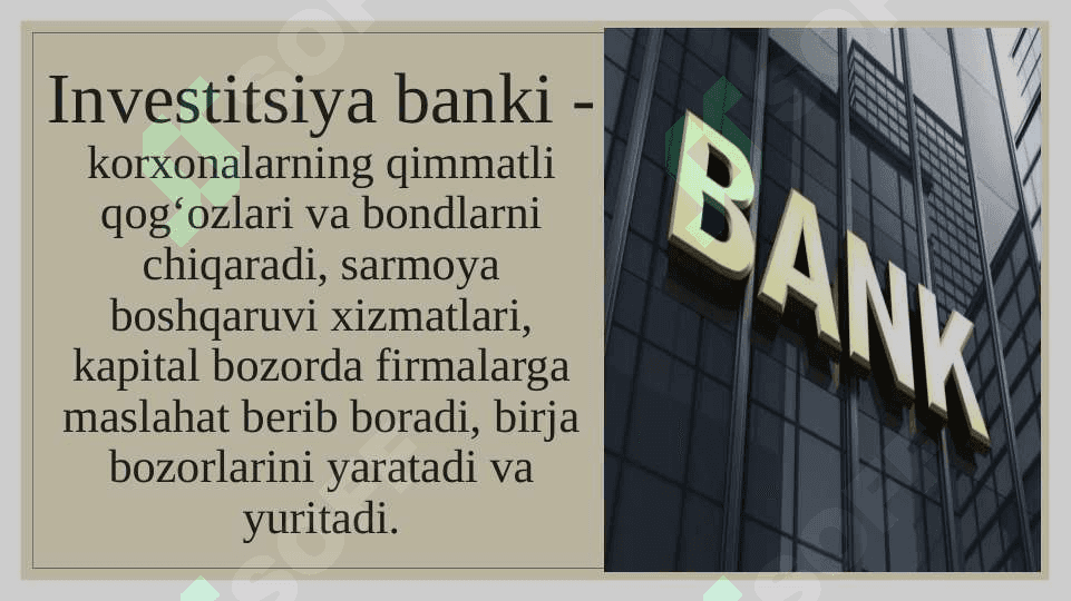 BANKLAR VA ULARNING ROLI 6