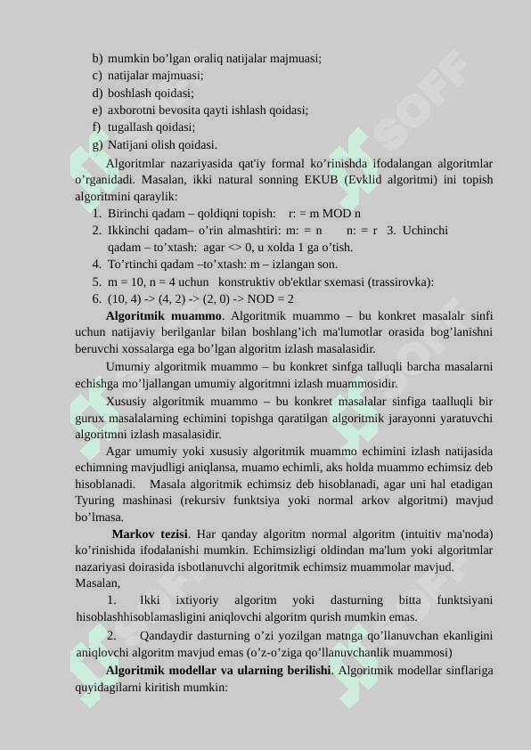 ALGORITM NIMA VA UNING TURLARI. 3