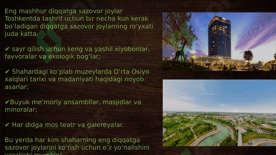 Toshkent shahri tarixiy merosi va zamonaviyligi 8
