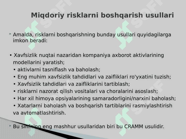 Axborot tavakkalchilikni boshqarish 8