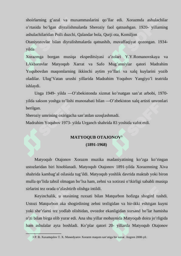 O`ZBEK XALQ XOFIZLAR 6