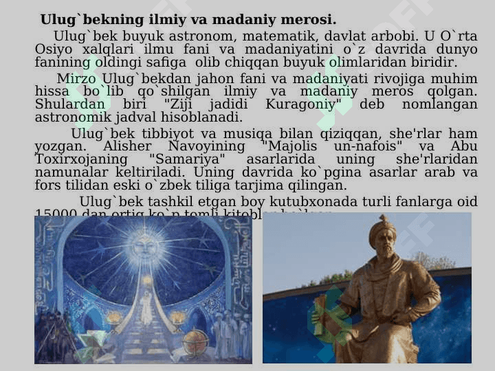 MIRZO ULUG’BEK - DAVLAT ARBOBI VA BUYUK OLIM 4