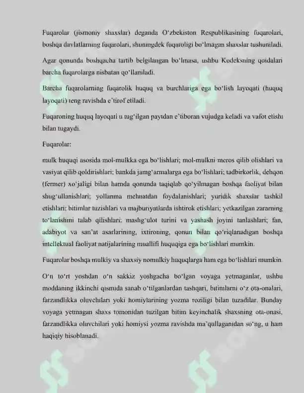 O’zbekiston Respublikasi Konstitutsiyasida insonning shaxsiy hamda siyosiy huquqlarini mustahkamlash masalalari 2