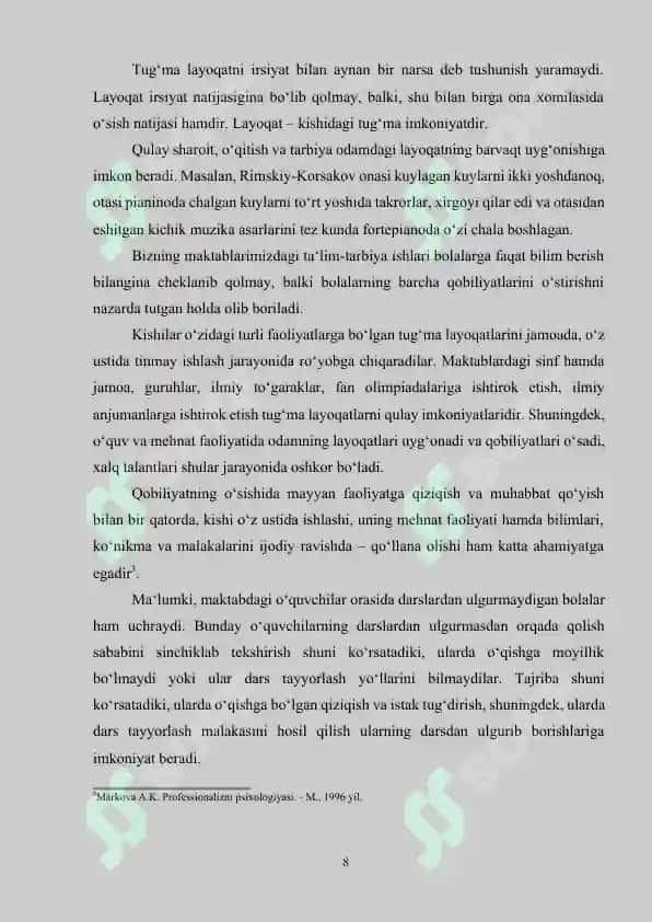 O‘QUVCHILARDA KASBIY YO‘NALTIRISHDA PSIXOLOGNING TA’SIRI 8
