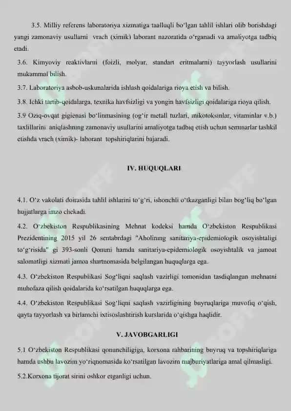 Oziq-ovqat nanunalarni laboratoriyada tekshirish 8
