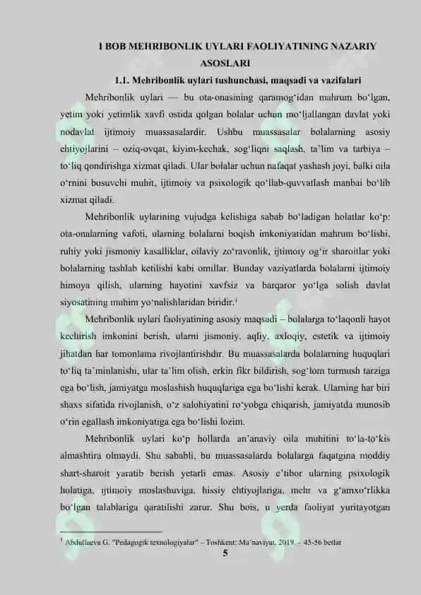 Mehribonlik uyida ijtimoiy va pedagogik faoliyat modeli 5