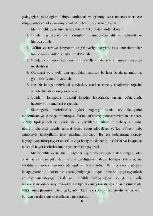 Mehribonlik uyida ijtimoiy va pedagogik faoliyat modeli 6