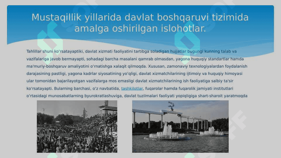 Mustaqillik yillarida davlat boshqaruvi tizimida amalga oshirilgan islohotlar 4