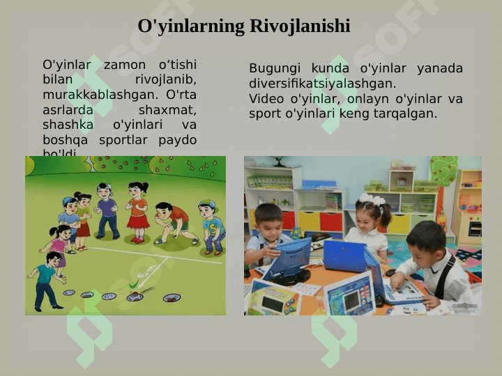 O’yin bola faoliyatining asosiy turi sifatida. O’yinning kelib chiqish tarixi 3