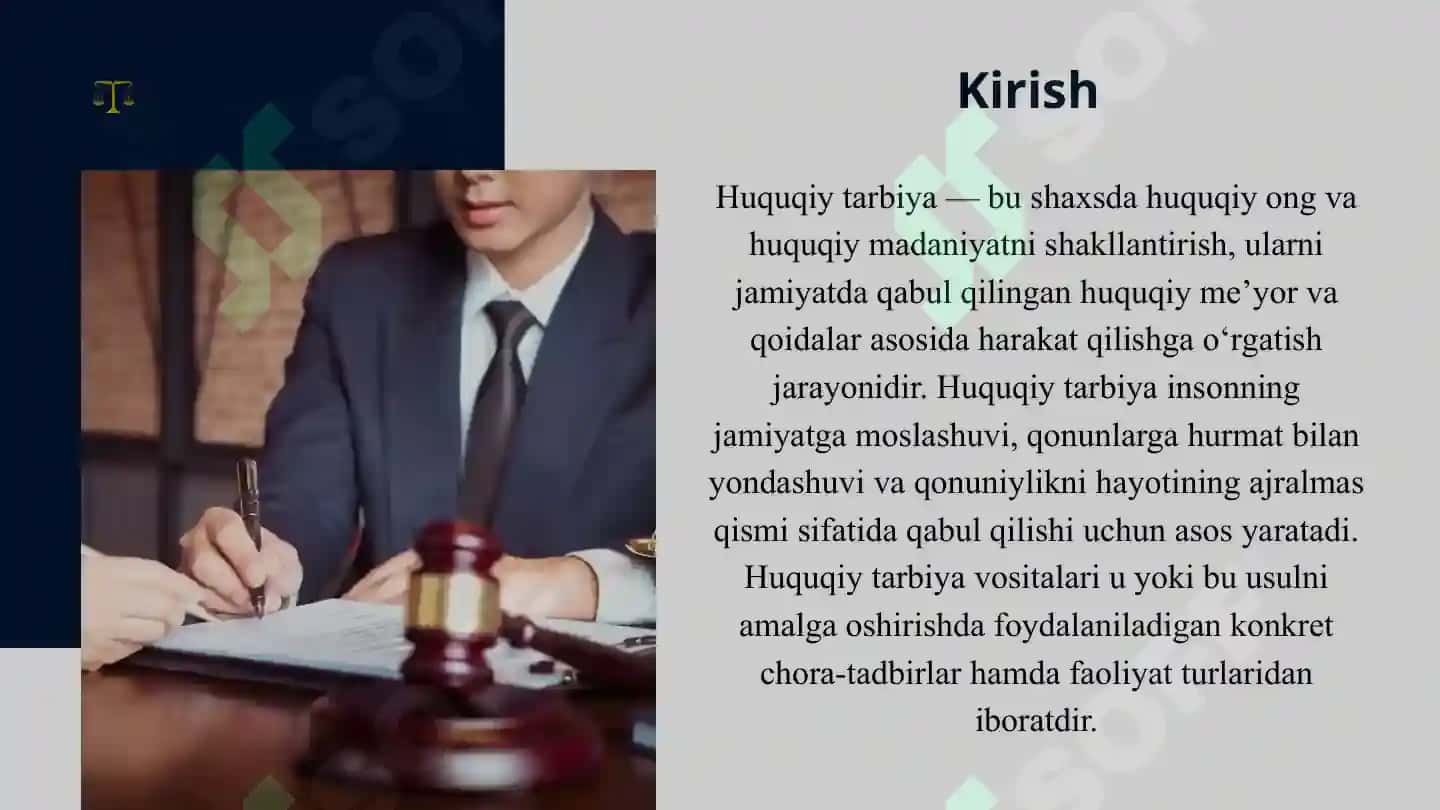 Huquqiy tarbiya jarayonini tashkil etish 3