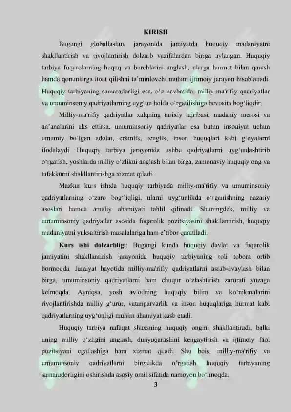 Huquqiy tarbiyada milliy-ma'rifiy va umuminsoniy qadriyatlarni uyg‘unlikda o‘rganish 3