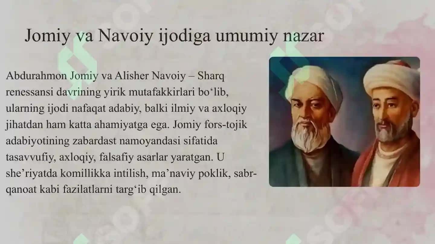 Abdurahmon Jomiy va A.Navoiyning ta'limiy-axloqiy qarashlari 3