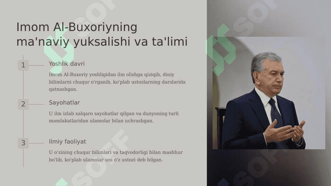Imom Al-Buxoriy hayoti va ijodi.Ahmad Al-Farg'oniy merosi_2 4
