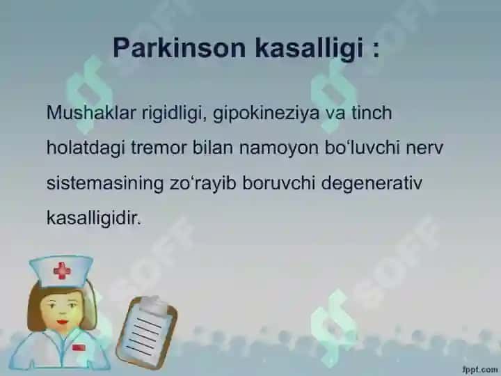 Parkinson kasalligini davolashda ishlatiladigan dori vositalari 2