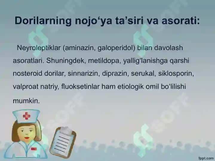 Parkinson kasalligini davolashda ishlatiladigan dori vositalari 7