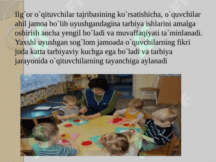 Jamoa tarbiya ob'yekti va sub'ekti sifatida 2