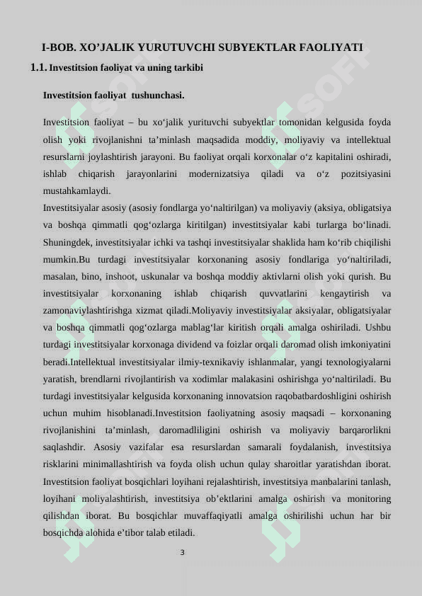 Xo’jalik yurutuvchi subyektlar investitsion faoliyati samaradorligini tahlili 3
