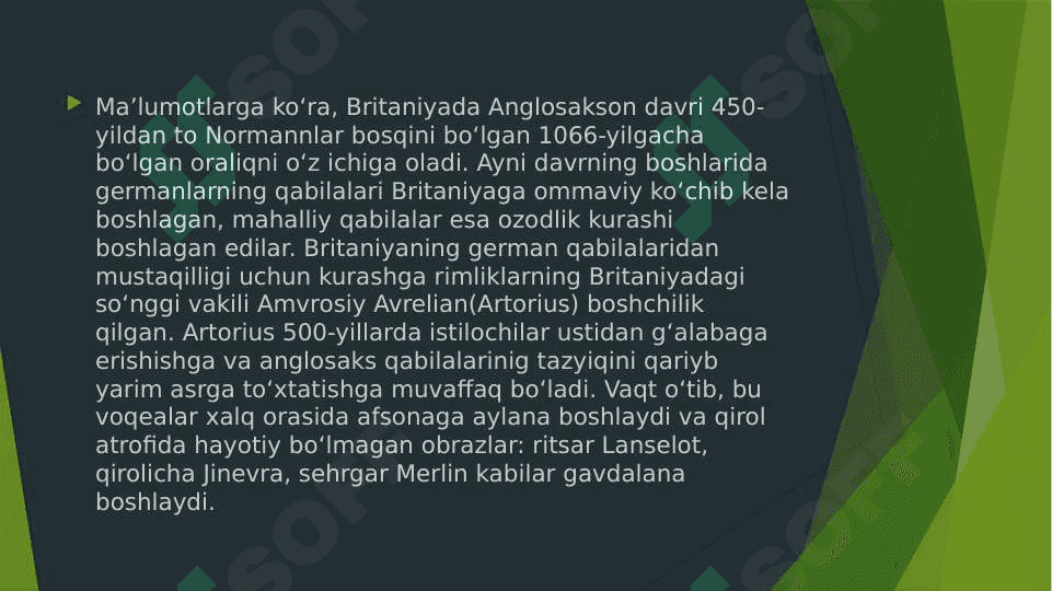 Ilk o'rta asrlarda Angliya 3