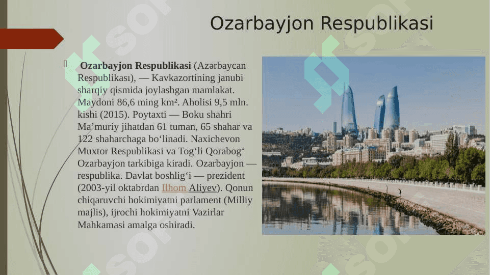 Ozarbayjon Respublikasida iqtisodiyot va biznes etika pptx 2