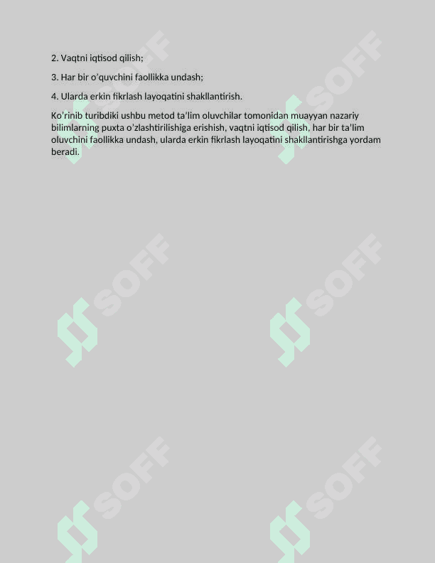 Psixologik metod  «Fikrlarning shiddatli hujumi» metodi 2