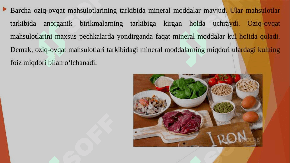 Ozuqa tarkibidagi mineral moddalarni aniqlash 3