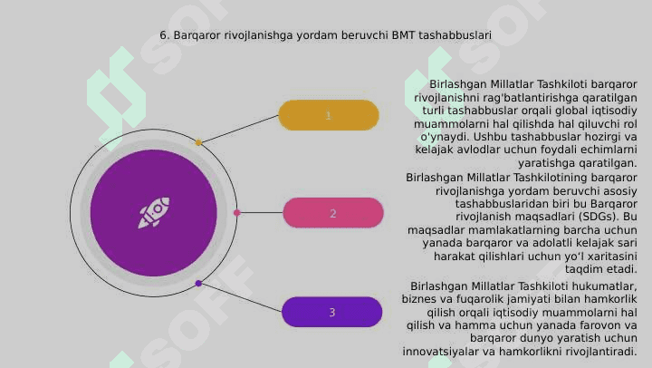 Global iqtisodiy muammolarni yechishda BMT ro'li 8