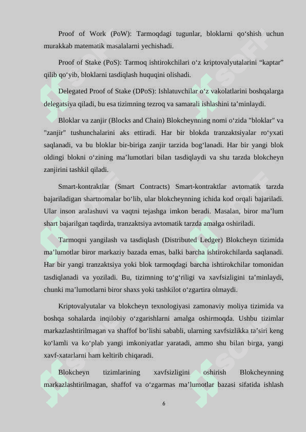 KRIPTOVALYUTALAR VA BLOKCHEYN ASOSIDA ISHLOVCHI TIZIMLAR UCHUN XAVFSIZLIK TAVSIYALARI. 6