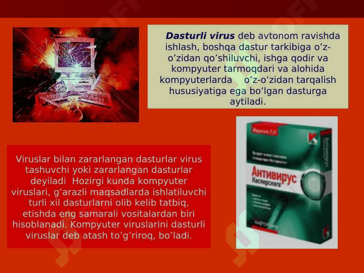 Virus va antiviruslar tasnifi 2