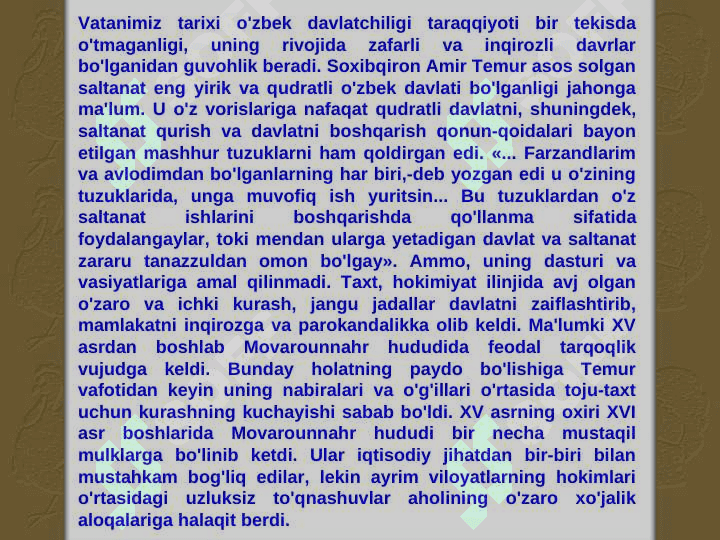 Turkistonning xonliklarga bo'linib ketishi, uning sabab va oqibatlari 3