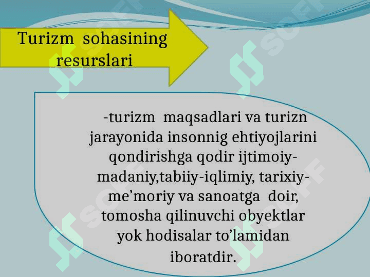 Turizm sohasining resurslari 2
