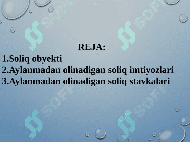 Aylanmadan olinadigan soliq 2