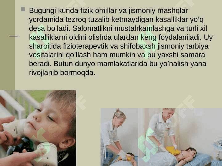 Dorisiz sog`lomlashtirish 2