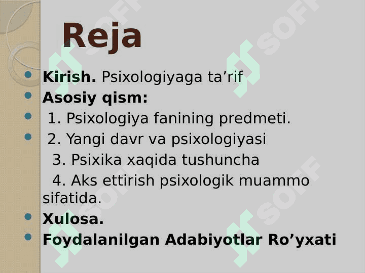 Psixologiya fanining maqsadi va vazifalari 2