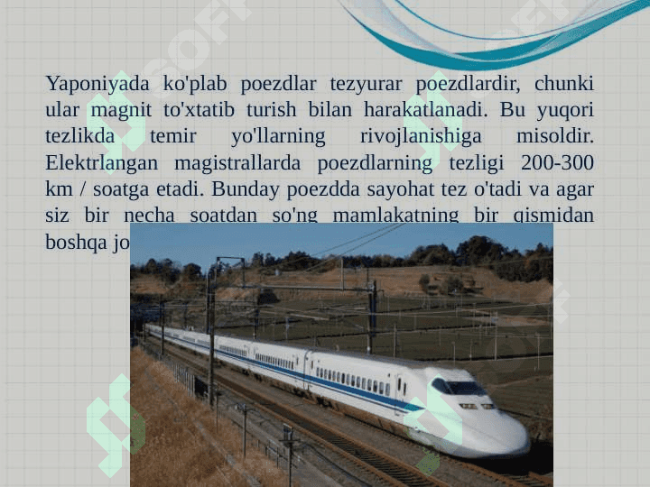 YAPONIYADA TEMIR YO'L TRANSPORTI 3