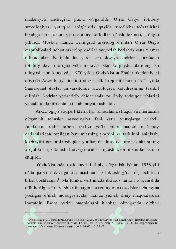 FARG’ONA VODIYSI TOSH DAVRI ARXEOLOGIYASI 6