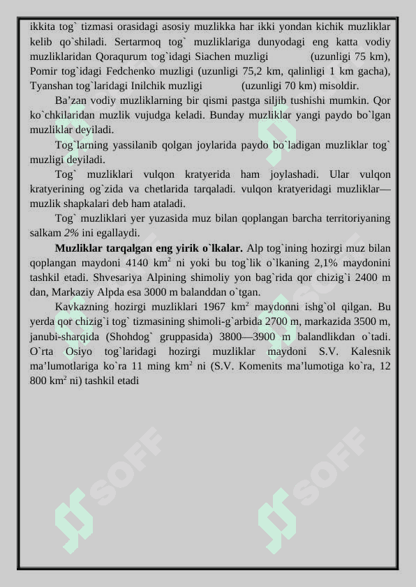 Muzliklarning oqish(denudatsiya) faoliyati 3