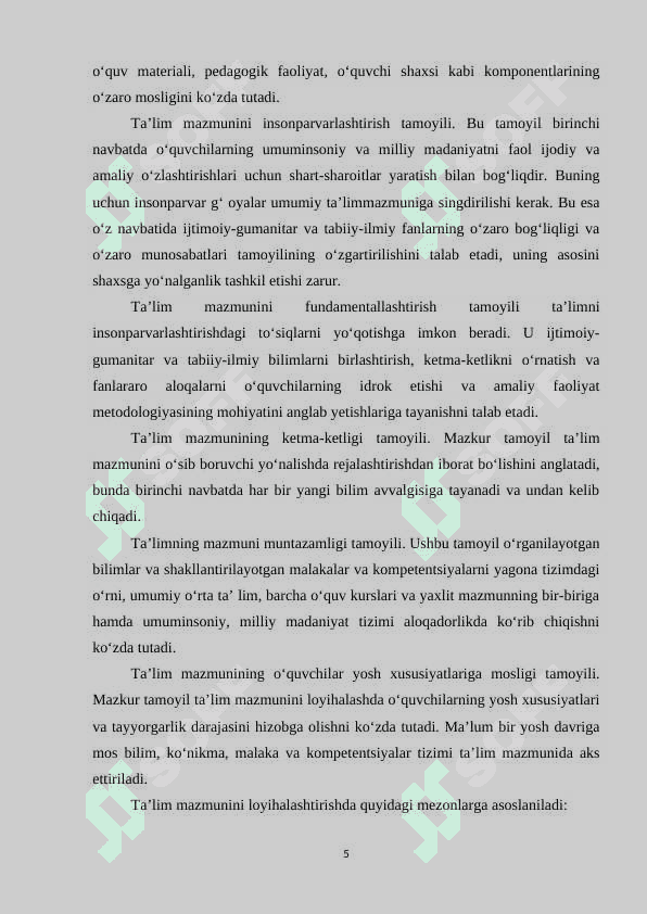 TA'LIM MAQSADLARI, IJTIMOIY MAQSADLAR, TA'LIM SIFATI, TA'LIM YO'NALISHI, TA'LIM OLUVCHILARNING PSIXOLOGIK XAVFSIZLIGI, TA'LIMNI PSIXOLOGIK TA'MINLASH, TA'LIMNI IJTIMOIY-MADANIY VAZIFALARI 5